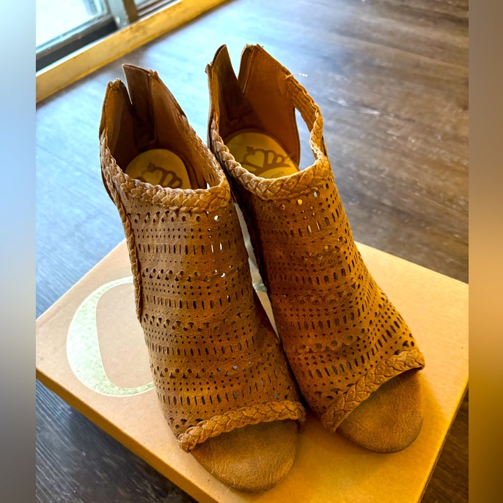 Fergalicious Parker Open Toe Ankle Boots